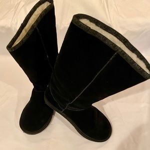 Emu Tall Black Suede Boots